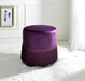 Five Star Furniture - Clivia Eggplant Velvet Ottoman image