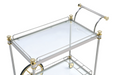 Five Star Furniture - Cyrus Silver/Gold & Clear Glass Serving Cart image