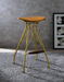 Five Star Furniture - Dragea Whiskey PU & Gold Bar Stool image