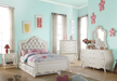 Five Star Furniture - Edalene PU & Pearl White Twin Bed image