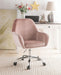 Five Star Furniture - Eimer Peach Velvet & Chrome Office Chair image