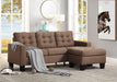 Five Star Furniture - Earsom Brown Linen Sectional Sofa (Rev. Chaise) image