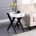 Five Star Furniture - Fierce White & Black Side Table (USB Charging Dock) image