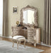 Five Star Furniture - Gorsedd Fabric & Antique White Vanity Stool image