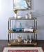 Five Star Furniture - Heleris Black/Gold & Smoky Glass Console Table image