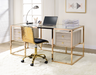 Five Star Furniture - Huyana Clear Glass & Gold Desk image