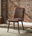 Five Star Furniture - Hosmer Vintage Chocolate Top Grain Leather & Antique Black Side Chair image