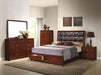 Five Star Furniture - Ilana Brown PU & Brown Cherry Queen Bed image