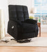 Five Star Furniture - Ipompea Black Velvet Recliner w/Power Lift & Massage image