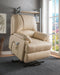 Five Star Furniture - Ixora Beige PU Recliner w/Power Lift & Massage image