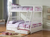 Five Star Furniture - Jason White Bunk Bed (Twin/Full) image