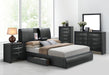 Five Star Furniture - Kofi Black PU Eastern King Bed image