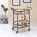 Five Star Furniture - Lakelyn Black Nickel & Clear Glass Serving Cart image