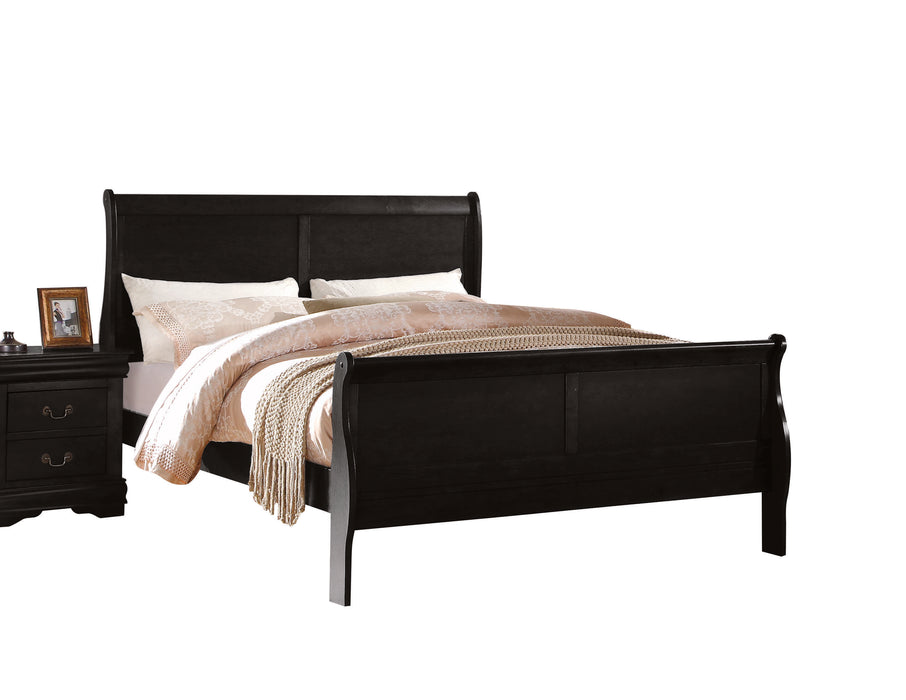 Five Star Furniture - Louis Philippe Black Twin Bed