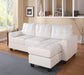 Five Star Furniture - Lyssa White Bonded Leather Match Sectional Sofa & Ottoman image