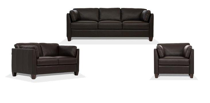 Five Star Furniture - Matias Chocolate Leather Sofa