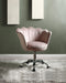 Five Star Furniture - Micco Rose Quartz Velvet & Chrome Office Chair image