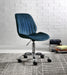 Five Star Furniture - Muata Twilight Blue Velvet & Chrome Office Chair image