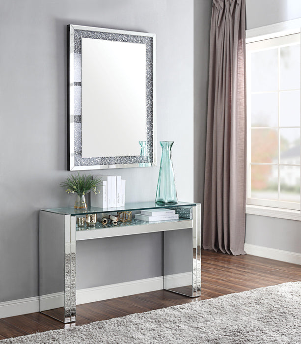 Nysa Mirrored & Faux Crystals Sofa Table image