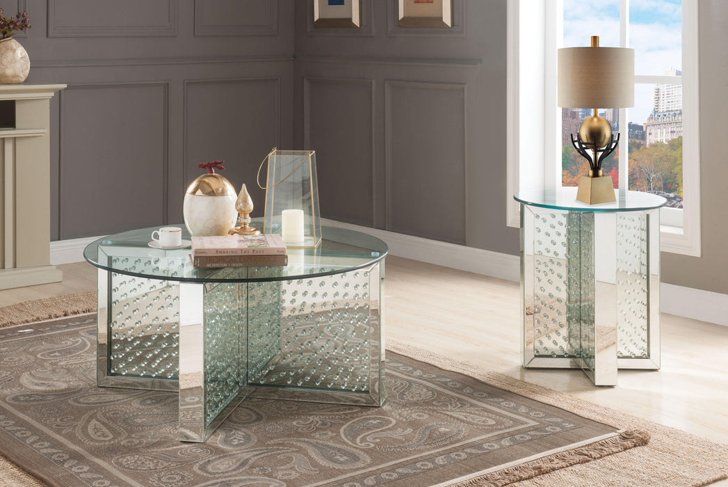 Five Star Furniture - Nysa Mirrored & Faux Crystals Coffee Table