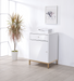 Five Star Furniture - Ottey White High Gloss & Gold Cabinet image