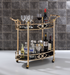 Five Star Furniture - Ottesen Gold & Black Glass Serving Cart image