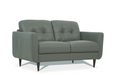 Five Star Furniture - Radwan Pesto Green Leather Loveseat image