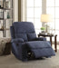 Five Star Furniture - Rosia Blue Velvet Recliner (Motion) image