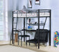 Five Star Furniture - Senon Silver & Black Loft Bed & Desk image