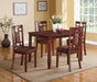 Five Star Furniture - Sonata Cherry & Chocolate Microfiber Dining Set (5Pc Pk) image