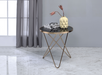 Five Star Furniture - Valora Champagne & Black Glass End Table image