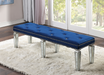 Five Star Furniture - Varian Blue Velvet & Mirrored Bench image