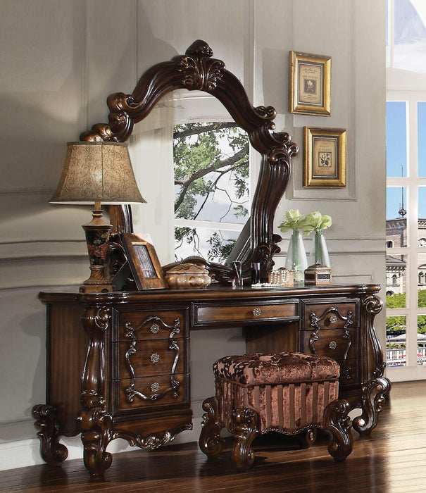 Five Star Furniture - Versailles Fabric & Cherry Oak Vanity Stool