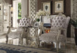 Five Star Furniture - Versailles Ivory Velvet & Bone White Chair & 1 Pillow image