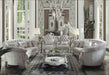 Five Star Furniture - Versailles Ivory Velvet & Bone White Sofa w/5 Pillows image