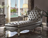 Five Star Furniture - Versailles Silver PU & Antique Platinum Chaise image