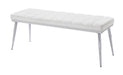 Five Star Furniture - Weizor White PU & Chrome Bench image