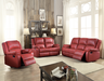 Five Star Furniture - Zuriel Red PU Sofa (Motion) image