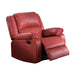 Five Star Furniture - Zuriel Red PU Rocker Recliner (Motion) image