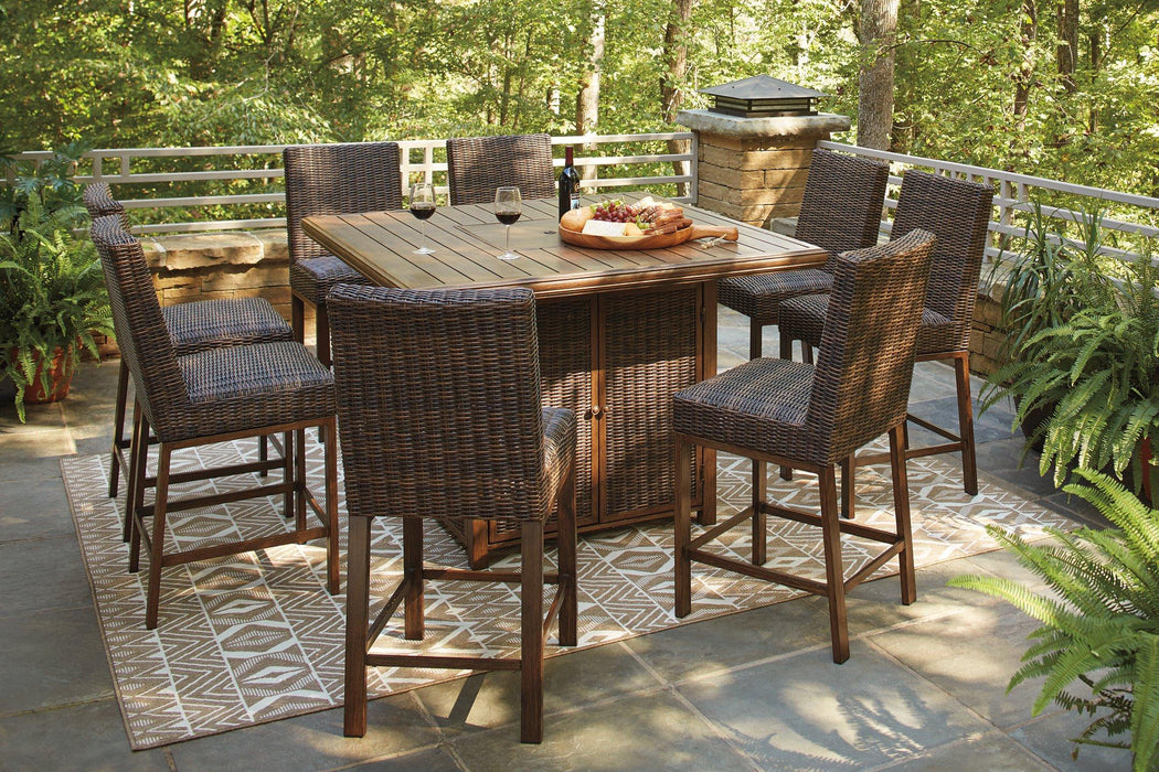 Five Star Furniture - Paradise Trail Outdoor Counter Height Dining Table with 4 Barstools image