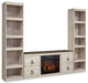 Five Star Furniture - Willowton 3-Piece Entertainment Center with Electric Fireplace image