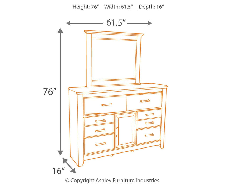 Five Star Furniture - Juararo Dresser and Mirror