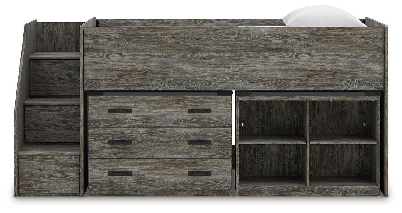 Five Star Furniture - Frandern Loft Bed with Bookcase and Drawer Storage