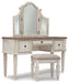 Five Star Furniture - Realyn Vanity and Mirror with Stool image