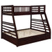 Five Star Furniture - Ashton Twin Over Full 2-drawer Bunk Bed Cappuccino, White, Navy, Honey, & Brown image