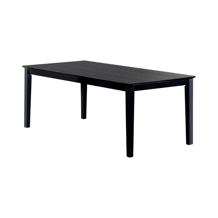 Louise Rectangular Dining Table with Extension Leaf Black