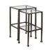 Five Star Furniture - Leilani 2-piece Glass Top Nesting Tables Black - Five Star Furniture & Mattress (GA)