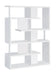 Five Star Furniture - Hoover 5-tier Bookcase White and Chrome - Five Star Furniture & Mattress (GA)
