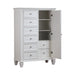 Five Star Furniture - Sandy Beach 8-drawer Door Chest Storage Cream White - Five Star Furniture & Mattress (GA)