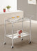 Five Star Furniture - Shadix 2-tier Serving Cart with Glass Top Chrome and Clear - Five Star Furniture & Mattress (GA)